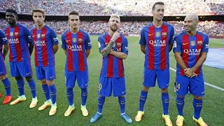 FC Barcelona’s squad presentation for 201617 [upl. by Apur]