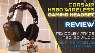 Corsair HS80 Wireless Headset Review  The Best for PC amp PS5 [upl. by Tymothy]