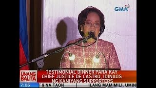 UB Testimonial dinner para kay CJ Teresita de Castro idinaos ng kaniyang supporters [upl. by Erialcyram]