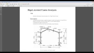 Tutorial 3 Civil  Rigid Jointed Frame Analysis [upl. by Alexandr380]