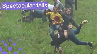 Gloucestershire Cheese Rolling  Worst Falls 2018 [upl. by Had]