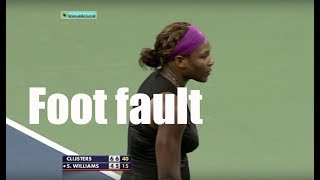 Foot fault at an extremely important point Serena at US Open 2009 [upl. by Ajram]