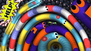 Slitherio  World Biggest Worm Party Ever  Slitherio Epic Moments [upl. by Tamas]