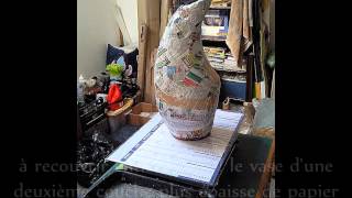 création dun vase en papier maché par vabéo [upl. by Gwendolyn]