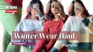 Amazon Winter Wear Try On Haul  Pullover  Sweatshirts  Pants [upl. by Kilroy]