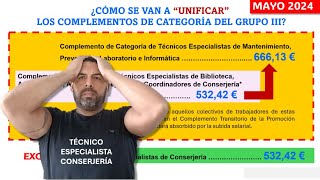 NUEVO AGRAVIO COMPARATIVO PARA LOS TÉCNICOS ESPECIALISTAS DE CONSERJERÍA [upl. by Tyrus]