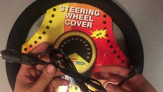 HEATED STEERING WHEEL COVER 25  UNBOXING AND REVIEW HD [upl. by Adnilema]