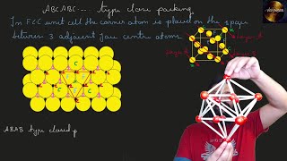 ABCABC type close packing  FCC  CCP  HINDI [upl. by Johannah]