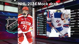 NHL 2024 Mock Draft And Crazy Lottery Simulation [upl. by Anorahs]