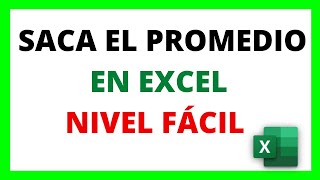 😱 COMO SACAR PROMEDIO EN EXCEL PARA PRINCIPIANTES  FACIL Y RÁPIDO [upl. by Darsie]