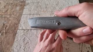 How to Change the blade in a Stanley 99E Utility Knife [upl. by Dnesnwot]