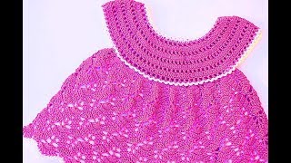 Vestido niña a crochet muy fácil y rápido  MAJOVEL CROCHET [upl. by Gamber404]