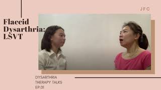 Dysarthria Therapy Talks EP1  Flaccid Dysarthria  LSVT  JFC [upl. by Haropizt623]