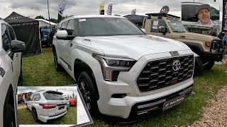 Toyota Sequoia Platinum V6 hybrid I Force Max 7seater luxury Mega SUV walkaround and interior V1950 [upl. by Dnesnwot610]