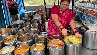 Famous Aunty selling Non Veg Meals unlimited Rs 120  Hyderabad Street Food  Indian Street Food [upl. by Sirapal995]