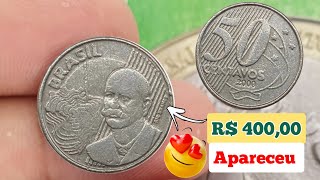 MOEDA 50 CENTAVOS 2000OLHA ESSE ERRO NOVO RARÍSSIMO EM 2024 [upl. by Larimore]