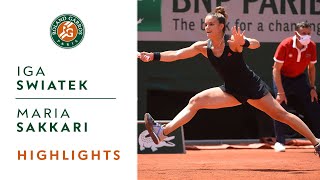 Iga Swiatek vs Maria Sakkari  Quarterfinals Highlights I RolandGarros 2021 [upl. by Nnylarac]