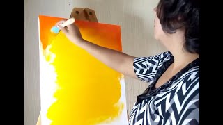 Como Pintar Un Cuadro Con Pintura Acrilica  PAINTING TUTORIAL Acrylic For Beginners [upl. by Ellenrad]