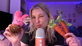 ASMR Sleepy Spring Trigger Assortment  Rambling Tapping Scratching Textures Life Update🐰✨🐣🎀 [upl. by Bekah]