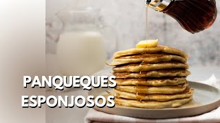 Receta de Panqueques esponjosos caseros  fáciles y rápidos [upl. by Lecrad]