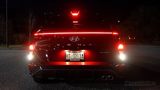 👉AT NIGHT 2024 Hyundai KONA N Line  Interior Exterior Lights amp Night Drive [upl. by Lindley]