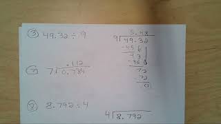 Grade 6 35 Divide Decimals by Whole Numbers [upl. by Yesrej]