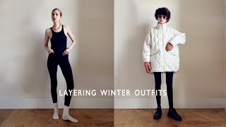 LAYERING WINTER OUTFITS  cold weather [upl. by Aihsei]