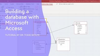 Microsoft Access Tutorial How to build your database from an entity relationship diagram [upl. by Alrich]