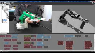 Arduino Robot Arm controlled with OpenSpace3D and Leap Motion [upl. by Orwin241]