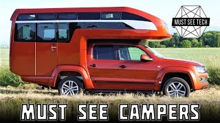 Top 7 NEW Motorhomes and Impressive Truck Bed Campers in 2018 [upl. by Ardnusal]