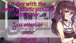 ASMR ROLEPLAY F4A Spending your first day with the sweet sadistic yandere twin sister [upl. by Mokas]