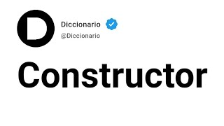 Constructor Significado En Español [upl. by Chemarin]