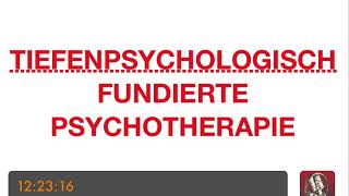 PSYCHOTHERAPIE AUSBILDUNG  Tiefenpsychologisch fundierte Psychotherapie [upl. by Annet635]