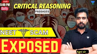 CLAT 2025  Critical Reasoning  NEET Controversy  Passed Based Questions [upl. by Nylesoj718]