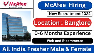 New Recruitment in Mcafee 2024  Freshers Job [upl. by Ferguson]