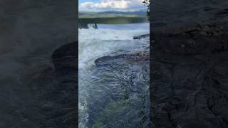 The biggest waterfall in north of Sweden chill nature travel music [upl. by Gwynne]