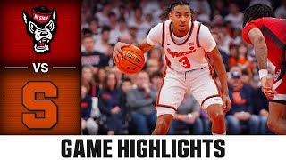 NC State vs Syracuse Game Highlights  202324 ACC Men’s Basketball [upl. by Eudo682]