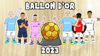 🏆THE BALLON DOR 2023🏆 Messi Haaland Mbappe [upl. by Nelrac]