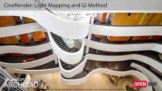 ARCHICAD 21  CineRender Light Mapping and GI Method [upl. by Arrek]