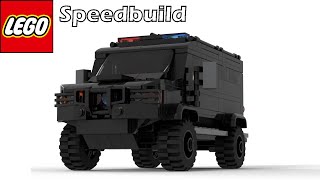 Lego SWAT Truck SPEEDBUILD Free Instructions [upl. by Hgielrebmik]