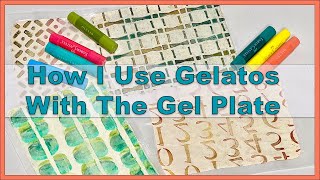 How I use Gelatos With The Gel Plate amp Creating Collage Papers [upl. by Gabor]