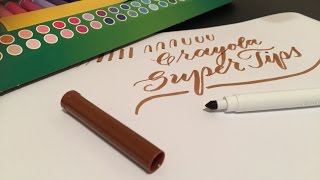 Using Crayola Super Tips Markers for Modern Calligraphy Writing [upl. by Otrebliw235]