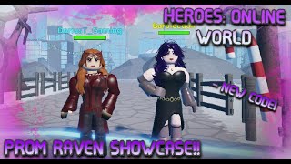 HEROESONLINE WORLDNEW CODE PROM RAVEN SHOWCASE amp UPCOMING SYPHA CHARACTER amp SKINS [upl. by Tate]