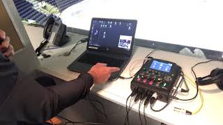 Regan Bartel’s setup for live radio broadcasts of WHL games on AM 1150 [upl. by Abana]