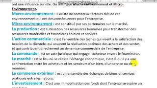 Entreprise et son environnement Les Définitions [upl. by Sieracki]