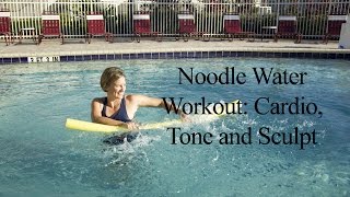 Aqua Noodle Cardio Tone Stretch Water Exercise at Home WECOACH [upl. by Harrington343]