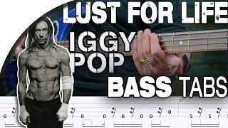 Iggy Pop  Lust for Life  Bass Cover With Tabs in the Video [upl. by Hosfmann]