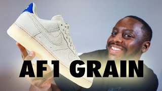 Nike Air Force 1 Grain Deep Royal Blue On Foot Sneaker Review QuickSchopes 577 Schopes FN7202 224 [upl. by Eniffit]