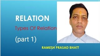 Types of relationsempty universal identity relationrelation and functionmathematics [upl. by Olrak36]