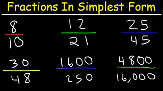 Reducing Fractions to Simplest Form [upl. by Kruter]